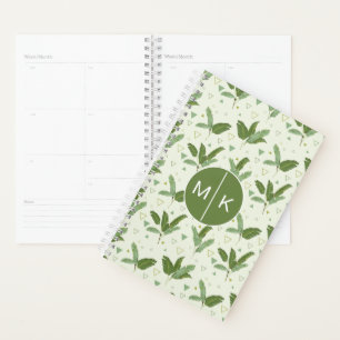 Banana Leaf With Triangles Monogram Planner