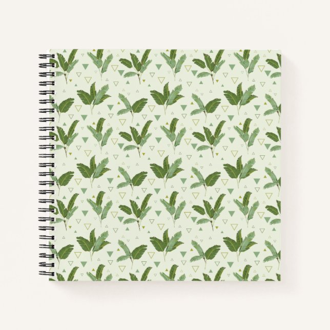 Banana Leaf With Triangles Notebook (Front)