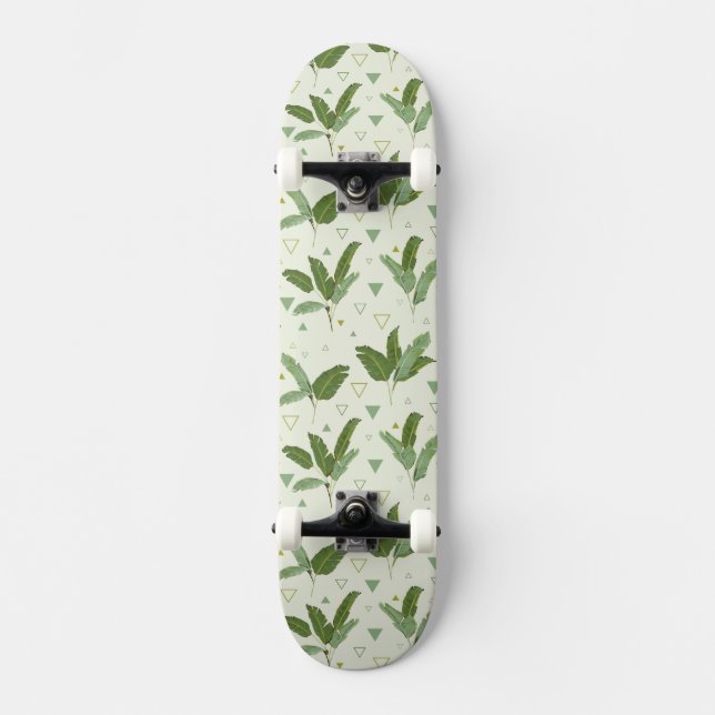 Banana Leaf With Triangles Skateboard (Front)