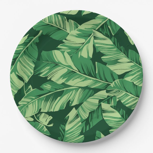 Banana Leaves 2 Paper Plate (Front)