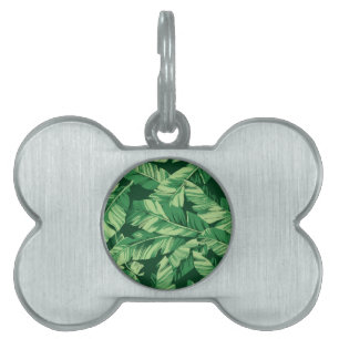 Banana Leaves 2 Pet ID Tag