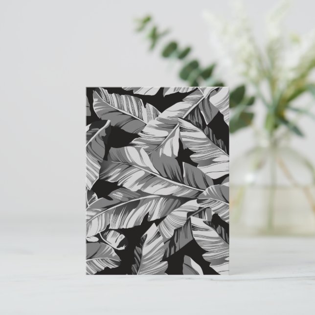 Banana Leaves 3 Holiday Postcard (Standing Front)