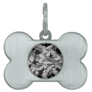Banana Leaves 3 Pet ID Tag