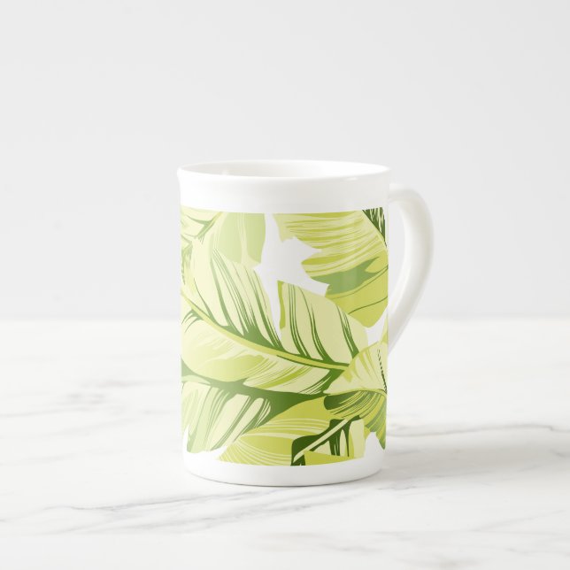 Banana Leaves 4 Bone China Mug (Front Right)