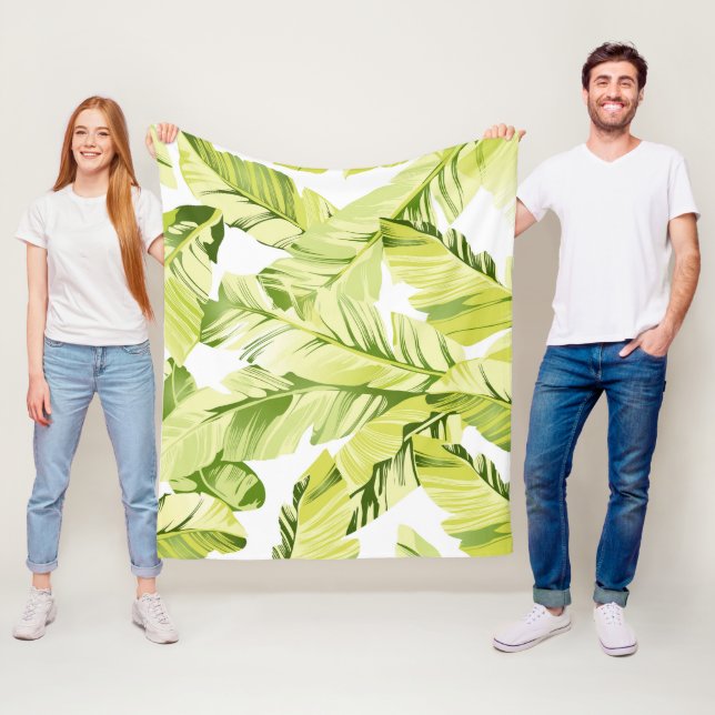 Banana Leaves 4 Fleece Blanket (In Situ)