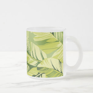Banana Leaves 5 Frosted Glass Coffee Mug