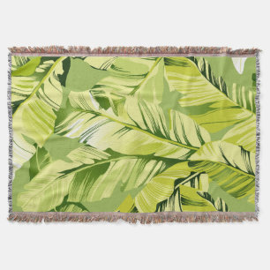 Banana Leaves 5 Throw Blanket
