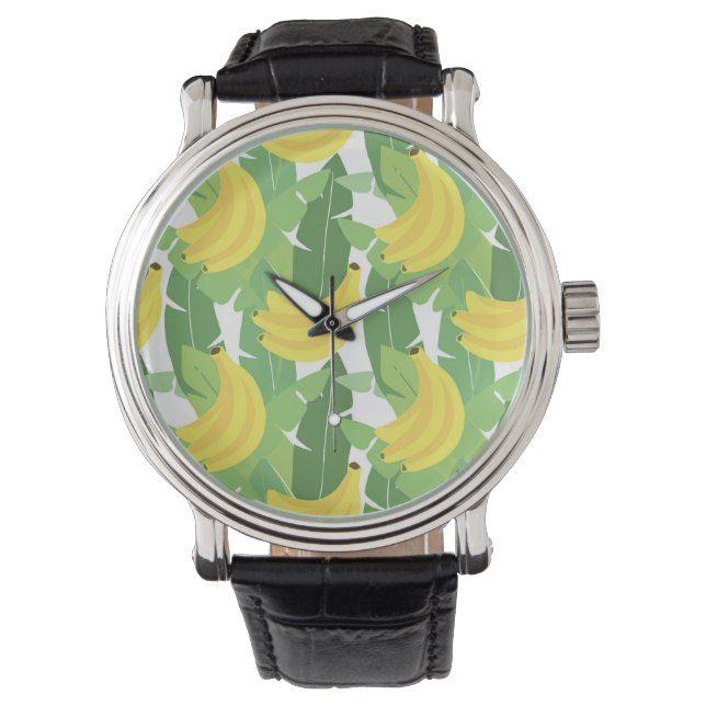 Banana Leaves And Fruit Pattern Watch (Front)