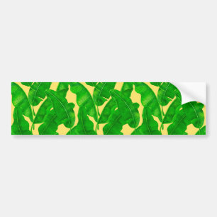 Banana leaves bumper sticker