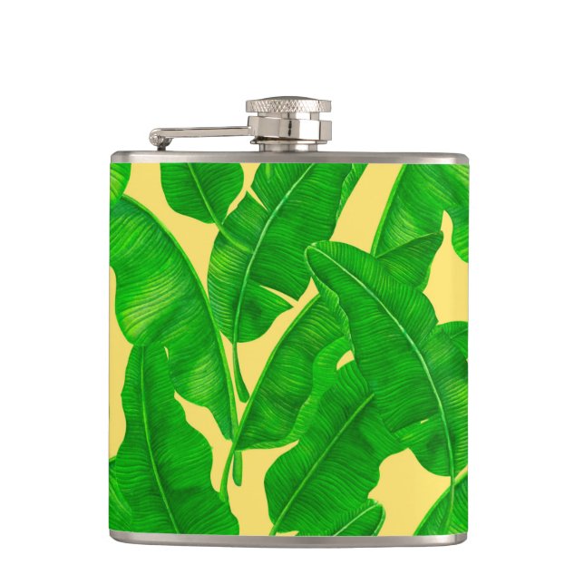 Banana leaves hip flask (Front)