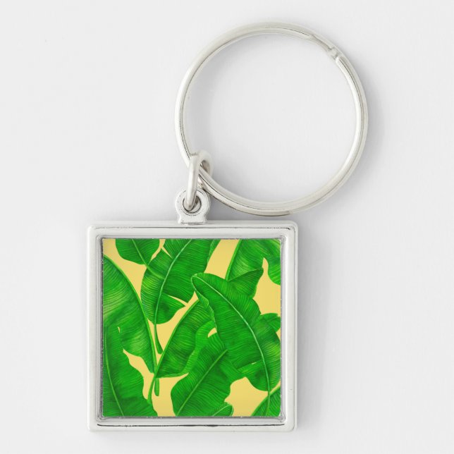 Banana leaves key ring (Front)