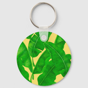 Banana leaves key ring