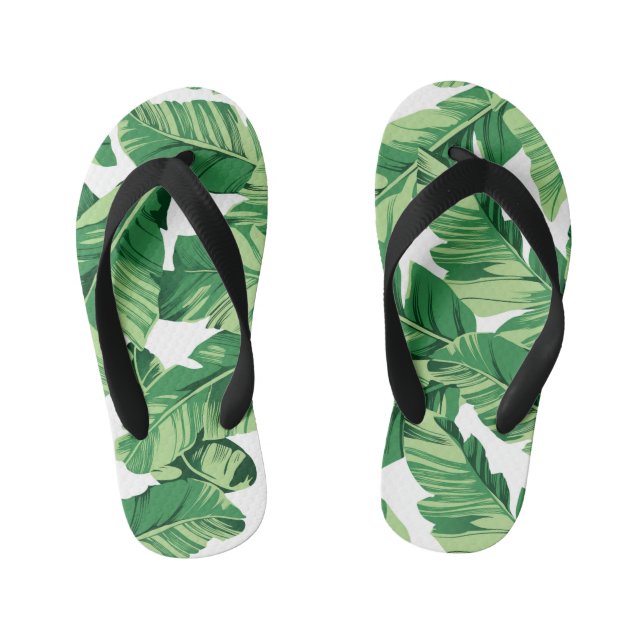 Banana leaves kid's flip flops (Footbed)
