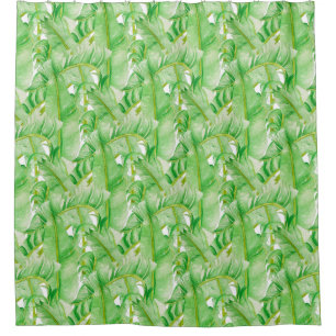 Banana Leaves on a Shower Curtain