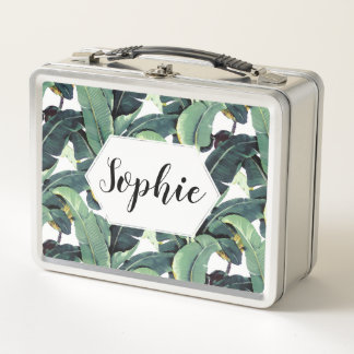 Banana Leaves Palm Tree Stainless Lunch Box
