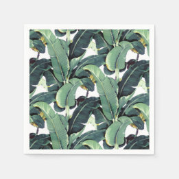 Banana Leaves Palm Tree Tropical Paper Napkins