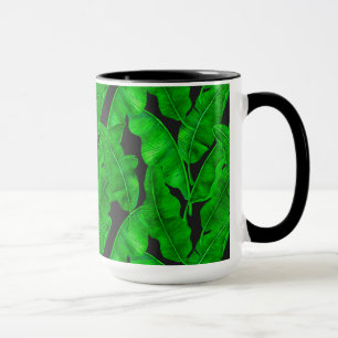 Banana leaves pattern mug