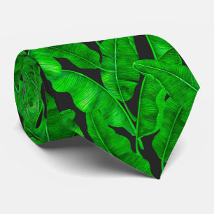 Banana leaves pattern tie
