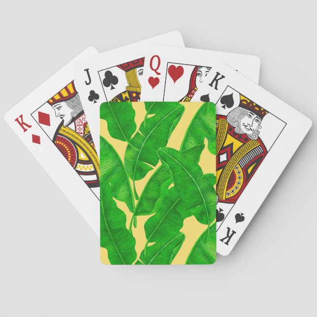 Banana leaves playing cards (Back)