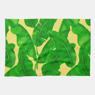 Banana leaves tea towel
