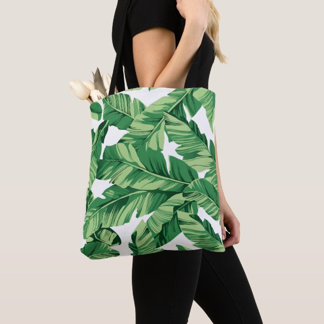 Banana leaves tote bag (Close Up)