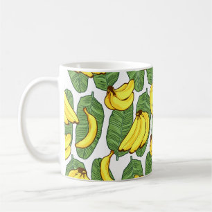 Banana Leaves: Tropical Fruit Pattern Coffee Mug