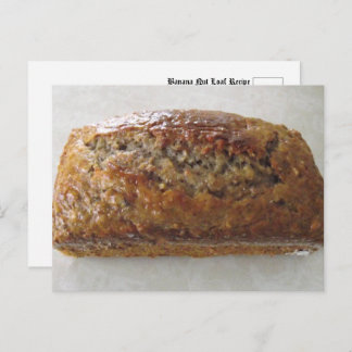 Banana Loaf Recipe Postcard