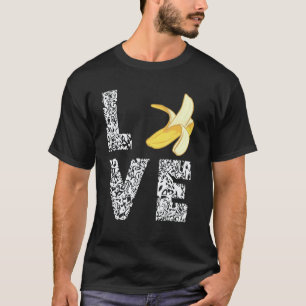 Banana Love Leopard Vegan Food Summer Fruit Vegeta T-Shirt