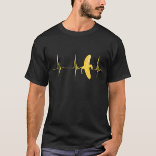 Banana Lover Heartbeat EKG Pulse Fruitarian Summer T-Shirt