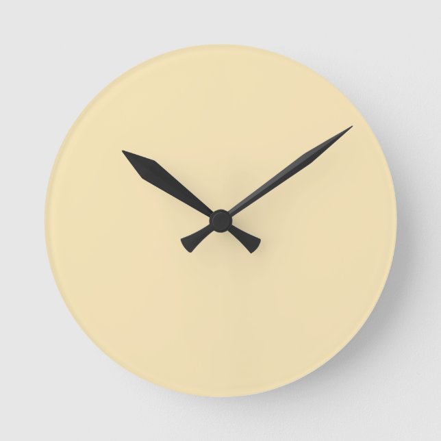 Banana Mania (solid colour)  Round Clock (Front)
