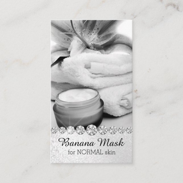Banana Mask Skincare Cream Homemade Recipe Massage Business Card (Front)