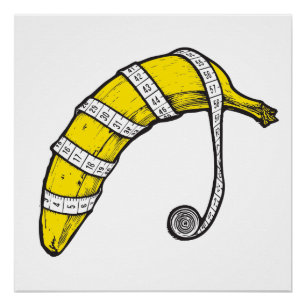🍌 banana measurment, pop-art poster