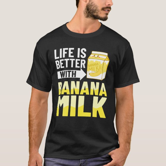 Banana Milk Milkshake Korean Flavoued Chocolate T-Shirt (Front)