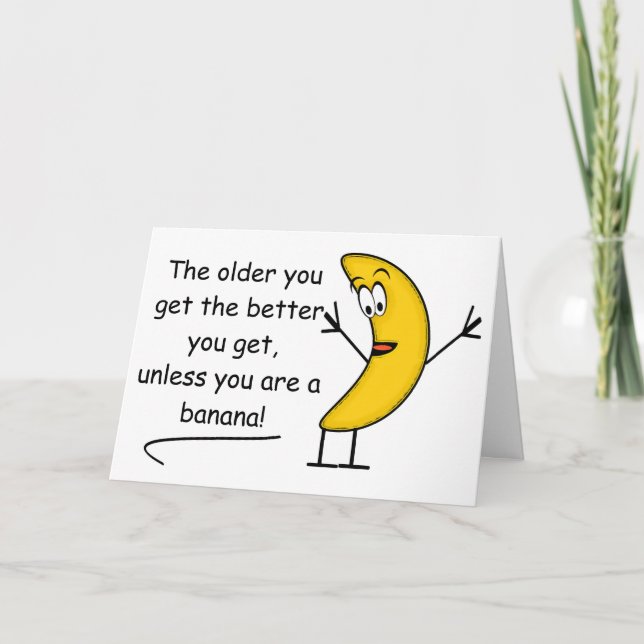 Banana/Monkey Birthday Card (Front)