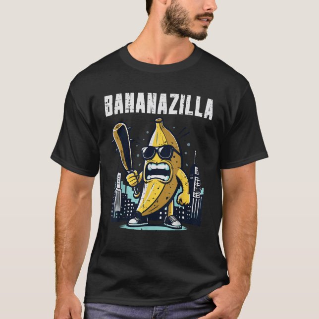 Banana Monster Bananazilla Funny Fruit Meme Men Ki T-Shirt (Front)