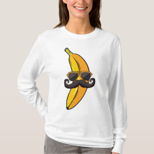 Banana Moustache Sunglasses Face Funny Fruit Cool T-Shirt
