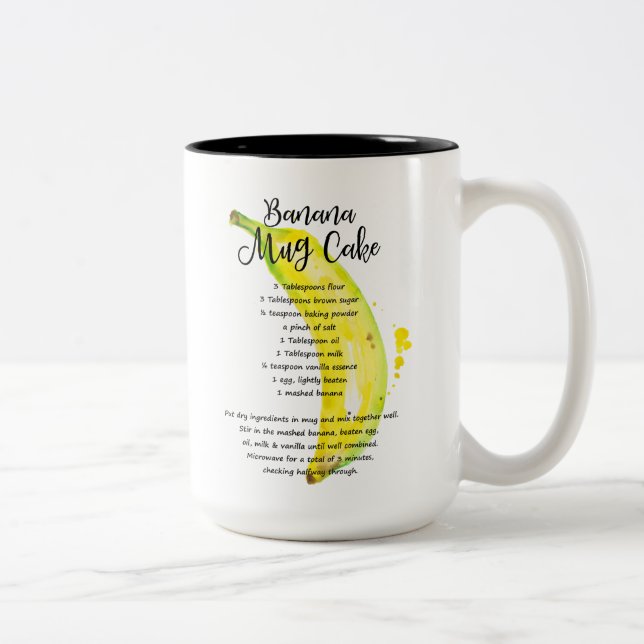 Banana Mug Cake Recipe Large Size Mug (Right)