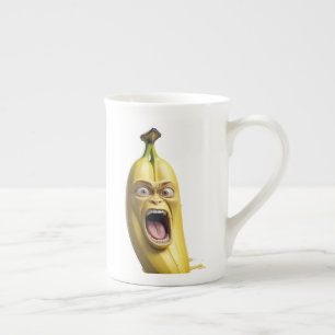 banana mugs funny face angry