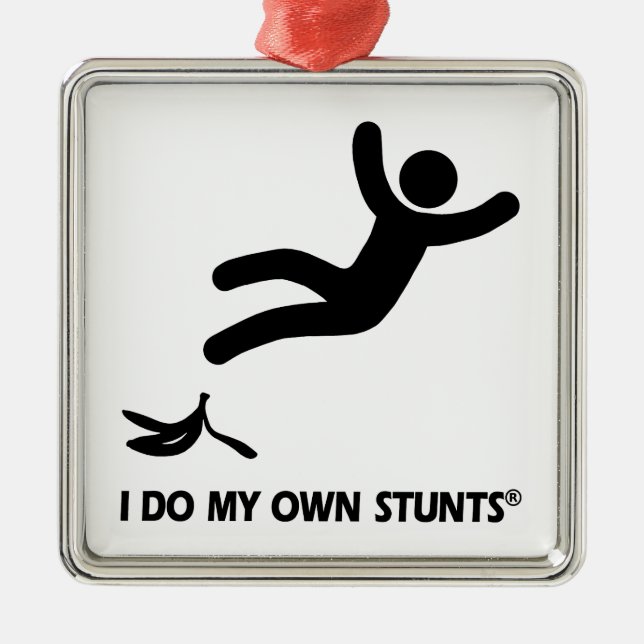 Banana My Own Stunts Metal Tree Decoration (Front)