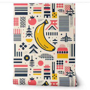 Banana Pagoda Kitchen Cottage Wallpaper