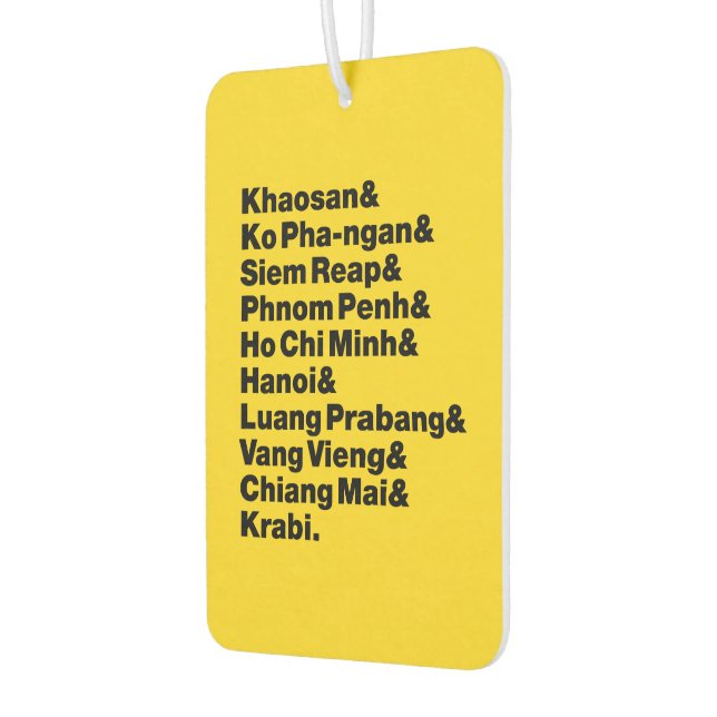 Banana Pancake Trail / Circuit Car Air Freshener (Left)