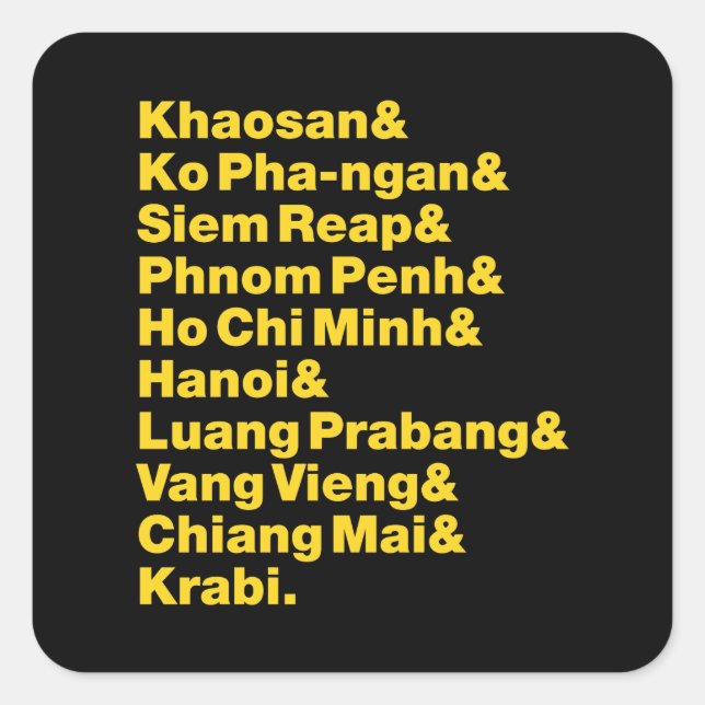 Banana Pancake Trail / Circuit Square Sticker (Front)