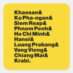 Banana Pancake Trail / Circuit Square Sticker