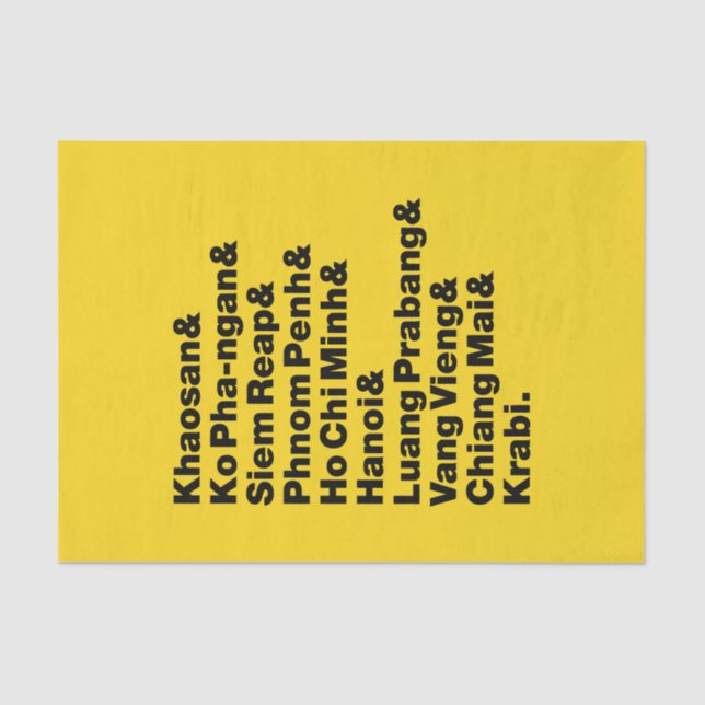 Banana Pancake Trail / Circuit Tissue Paper (Front)