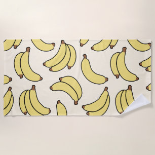 Banana Parade Butter Yellow Beach Towel