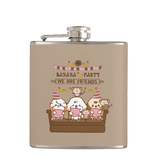 Banana party hip flask (Front)