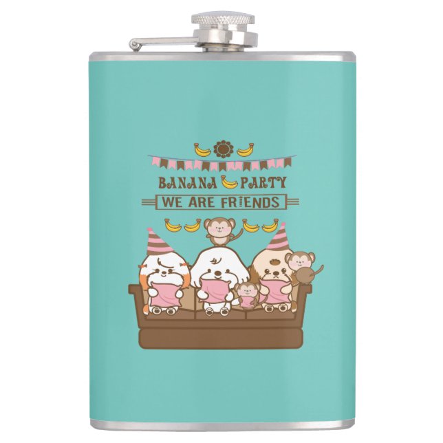 Banana party hip flask (Front)