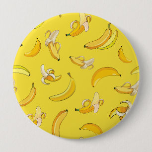 Banana Pattern 4 10 Cm Round Badge