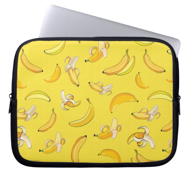 Banana Pattern 4 Laptop Sleeve (Front)
