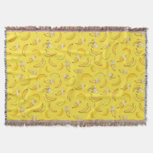 Banana Pattern 4 Throw Blanket
